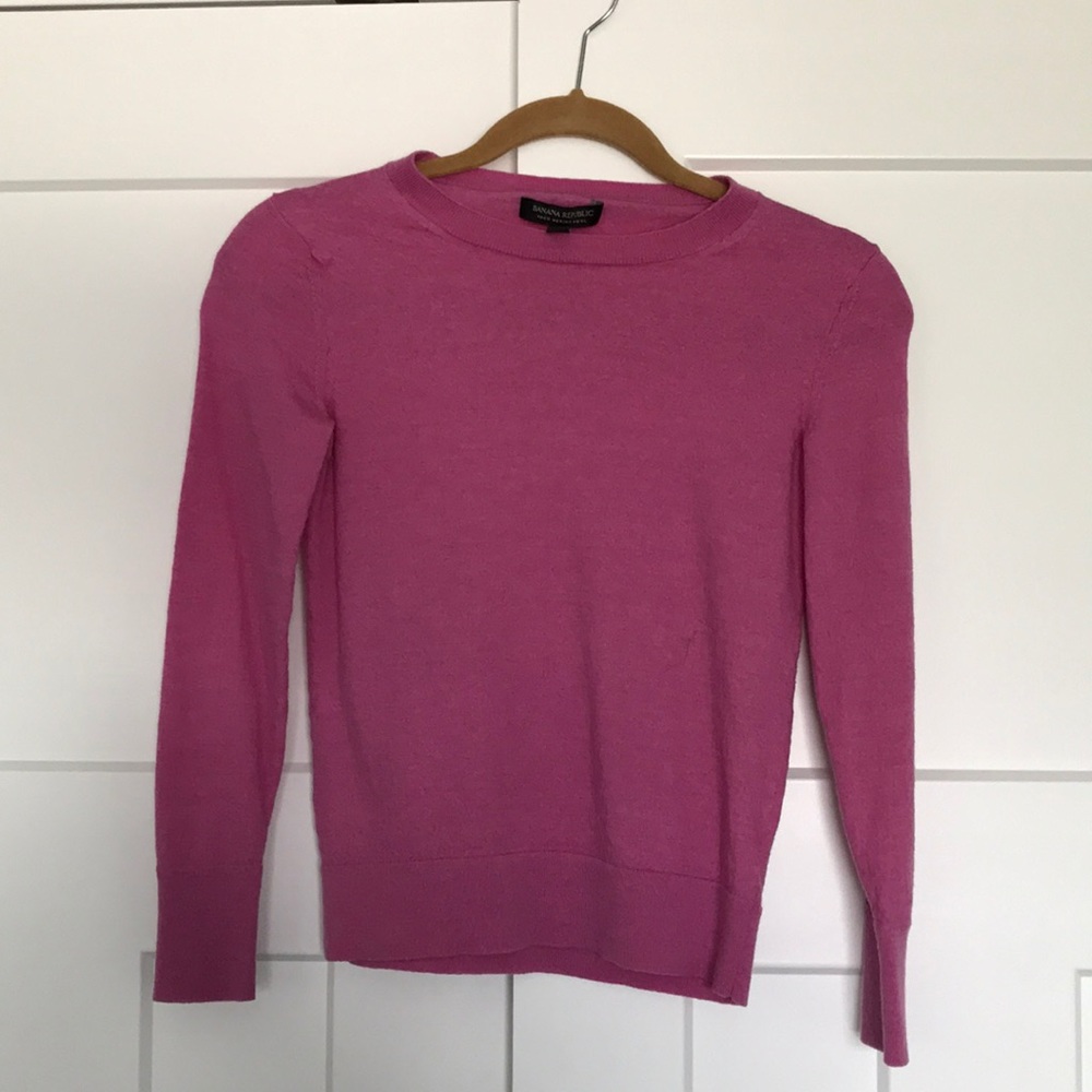 Pink Banana Republic Merino Wool Sweater